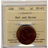 Image 1 : 1901 1¢ ICCS MS63RB.
