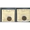 Image 1 : 1922 & 1925 1¢ ICCS VF30.  Lot of 2 key date small cents.
