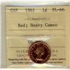 Image 1 : 1961 1¢ ICCS PL66RD Heavy Cameo.  Only 2 listed in POP report.