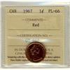 Image 1 : 1967 1¢ ICCS PL66RD.  Only 1 listed in POP report.