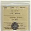 Image 1 : 1870 5¢ Flat Border ICCS EF40. Light Cameo finish.