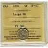 Image 1 : 1896 5¢ Large 96 ICCS EF45.