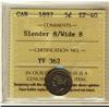 Image 1 : 1897 5¢ Slender 8/Wide 8 ICCS EF40.  Popular yet tough variety to collect.