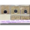 Image 1 : 1953 NSF(2), 1954 SF MS64, 1964 EWL MS60 & 1972 5¢ PL65 Cameo.  Lot of 5 ICCS graded coins all nice 