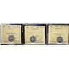 Image 1 : 1964, 1965 & 1966 10¢ all ICCS MS65.  Lot of 3 blast white coins.