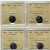 Image 1 : 1992, 1993, 1994 & 1995 10¢ ICCS MS65.  Lot of 4 coins.