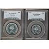 Image 1 : 1960 25¢ & 1963 50¢.  Lot of 2 coins both PCGS PL66.
