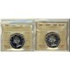 Image 1 : 1959 PL66 & 1963 PL65 50¢. Lot of 2 ICCS graded coins.
