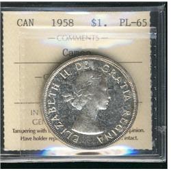 1958 $1 ICCS PL65 Cameo.