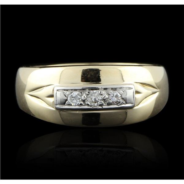 14KT Yellow Gold 0.12ctw Diamond Ring GB2722