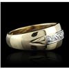 Image 2 : 14KT Yellow Gold 0.12ctw Diamond Ring GB2722