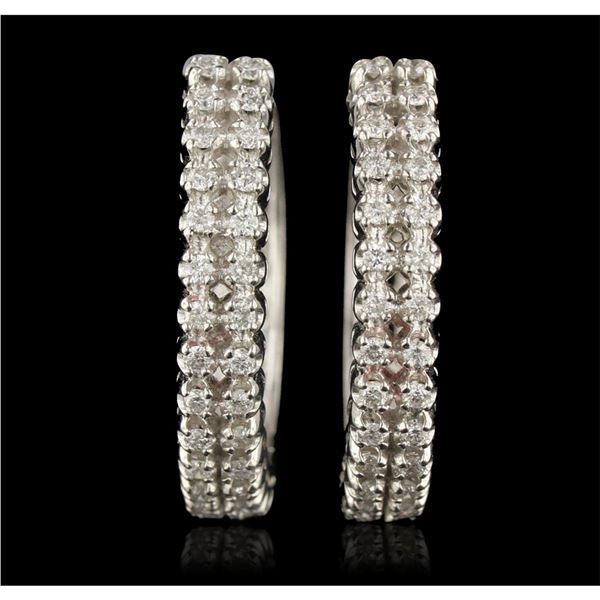 14KT White Gold 1.27ctw Diamond Earrings A7264