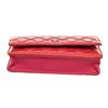 Image 4 : Chanel Pink Quilted Patent Leather Wallet on Chain