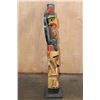 Image 6 : Hand-carved and Hand Painted Northwest Coast Old Tribal Eagle TOTEM