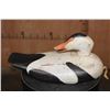 Image 2 : "Maine Style Eider with Clam" Wood Duck Signed by John A. Nelson 1983 with a Removable Swivel Head