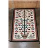Image 2 : Handwoven Navajo Motif "Tree of Life" Pictorial RUG or Tapestry, Age Unknown