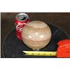 Image 2 : Big BANDED ARAGONITE Mineral Sphere with a Ring Stand