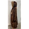 Image 3 : Natural MINK Fur Coat with COYOTE Trim and Hood, Size Medium