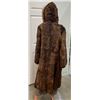 Image 4 : Natural MINK Fur Coat with COYOTE Trim and Hood, Size Medium