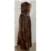 Image 5 : Natural MINK Fur Coat with COYOTE Trim and Hood, Size Medium