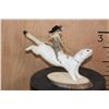 Image 1 : Life-sized CHIPMUNK Cowboy on a Bucking ERMINE