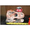Image 2 : CRAZY LACE AGATE Hand-carved Tyrannosaurus Rex Skull