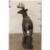 Image 8 : XL WHITETAIL DEER Buck Bronze Sculpture, Weight 29 lbs