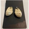 Image 2 : Pair of Natural ELK IVORY Drop Hook EARRINGS