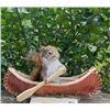 Image 1 : *New* Little Life-sized PINE SQUIRREL Paddling a Canoe