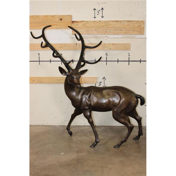 XXXL STAG Bronze Sculpture, Weight 75 lbs