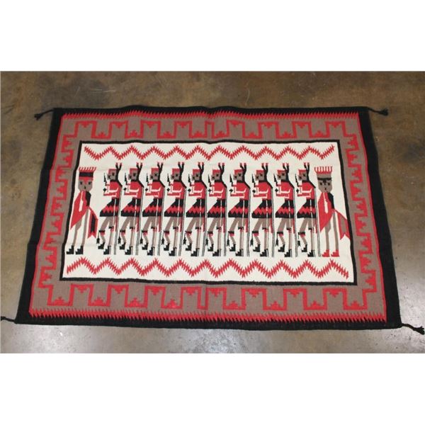 Handwoven Navajo Style YEI-BE-CHAI RUG, Age Unknown