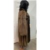 Image 3 : Natural BEAVER Fur Coat with Ranch FOX Sleeves, Size Medium