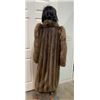 Image 4 : Natural BEAVER Fur Coat with Ranch FOX Sleeves, Size Medium