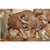 Image 11 : XL Original Hand-carved Leadwood Sculpture of 2 CAPE BUFFALO by African artist Robert Nzali