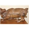 Image 20 : XL Original Hand-carved Leadwood Sculpture of 2 CAPE BUFFALO by African artist Robert Nzali