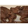 Image 9 : XL Original Hand-carved Leadwood Sculpture of 2 CAPE BUFFALO by African artist Robert Nzali