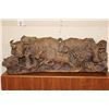 Image 3 : XL Original Hand-carved Leadwood Sculpture of a WILDEBEEST Family by African artist Robert Nzali
