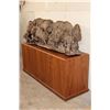 Image 5 : XL Original Hand-carved Leadwood Sculpture of a WILDEBEEST Family by African artist Robert Nzali