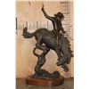 Image 1 : Original #25/25 "Sunning His Heels" Bronze Sculpture by Bill Plunkett