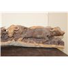Image 18 : 6' Long Original Hand-carved Leadwood CAPE BUFFALO Heard Sculpture by artist Mandla Khumalo