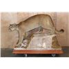 Image 2 : Life-sized MOUNTAIN LION or COUGAR on a Simulated Rock Habitat Base