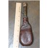 Image 8 : (2) Mid 1800s Powder Flasks and (1) 1800s Leather Shot Flask (ONE$)