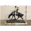Image 8 : "Le Cavalier Indien" BRONZE Sculpture after Edouard Drouot, Weight: 63 lbs