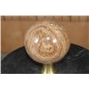 Image 8 : Big BANDED ARAGONITE Mineral Sphere with a Brass Ring Stand
