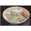 Image 1 : Big Bowl Carved from a Single Piece of GREEN BANDED ONYX