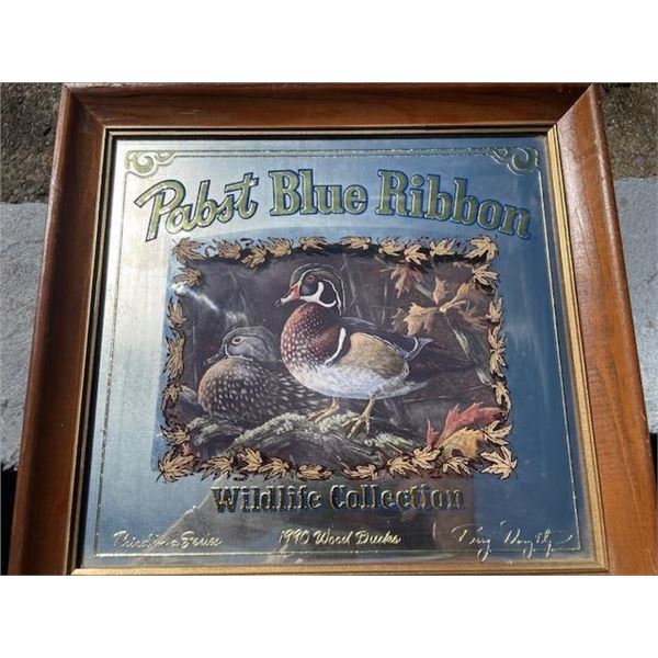 Pabst Blue Ribbon Reflective Advertisement "1990 Wood Ducks" by Terry Daughtry