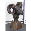Image 4 : BRONZE RAM Head Sculpture, Weight 5 lbs