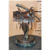 Image 4 : Original Limited Edition #185/2500 BRONZE Saddle Sculpture by Robert J. Beeler