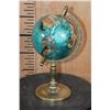 Image 1 : Semi-precious Gemstone World GLOBE on a Brass Stand