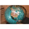 Image 4 : Semi-precious Gemstone World GLOBE on a Brass Stand
